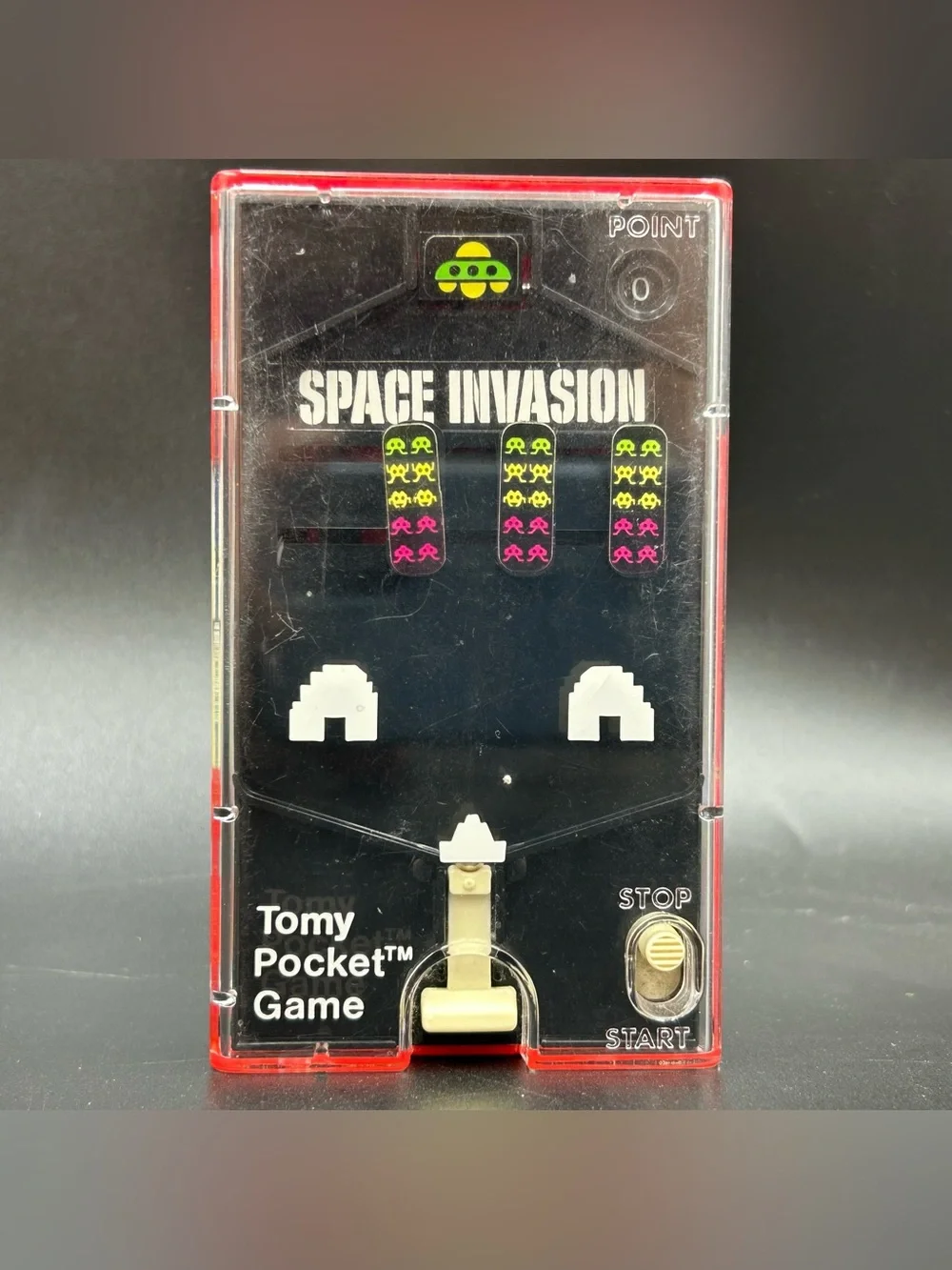 Vintage TOMY Pocket Game Space Invasion 7029 Handheld Mechanical Japan Works